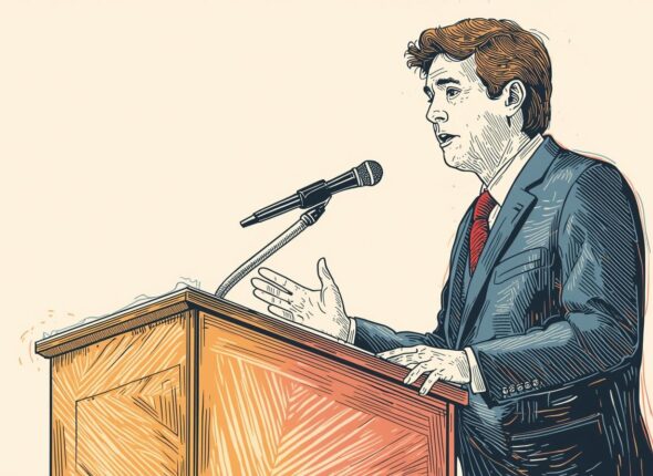 Mooting at a lecturn