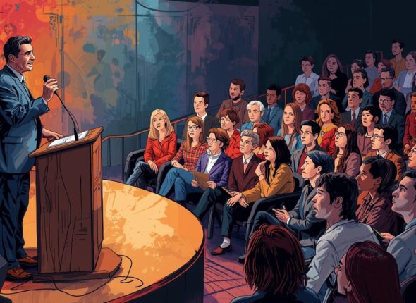 Public speaking competition at University